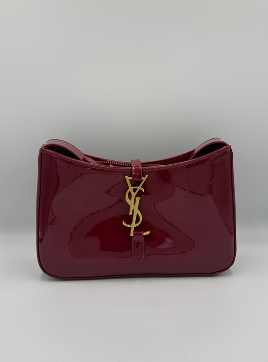 Saint Laurent Le 5 A 7 Burgundy Patent