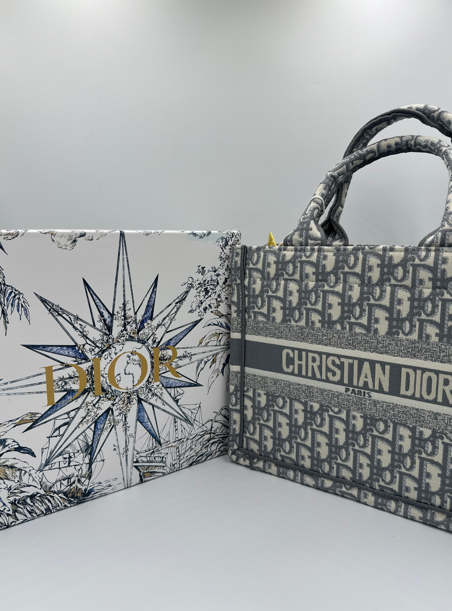 Dior Tote Bag Medium Light Blue