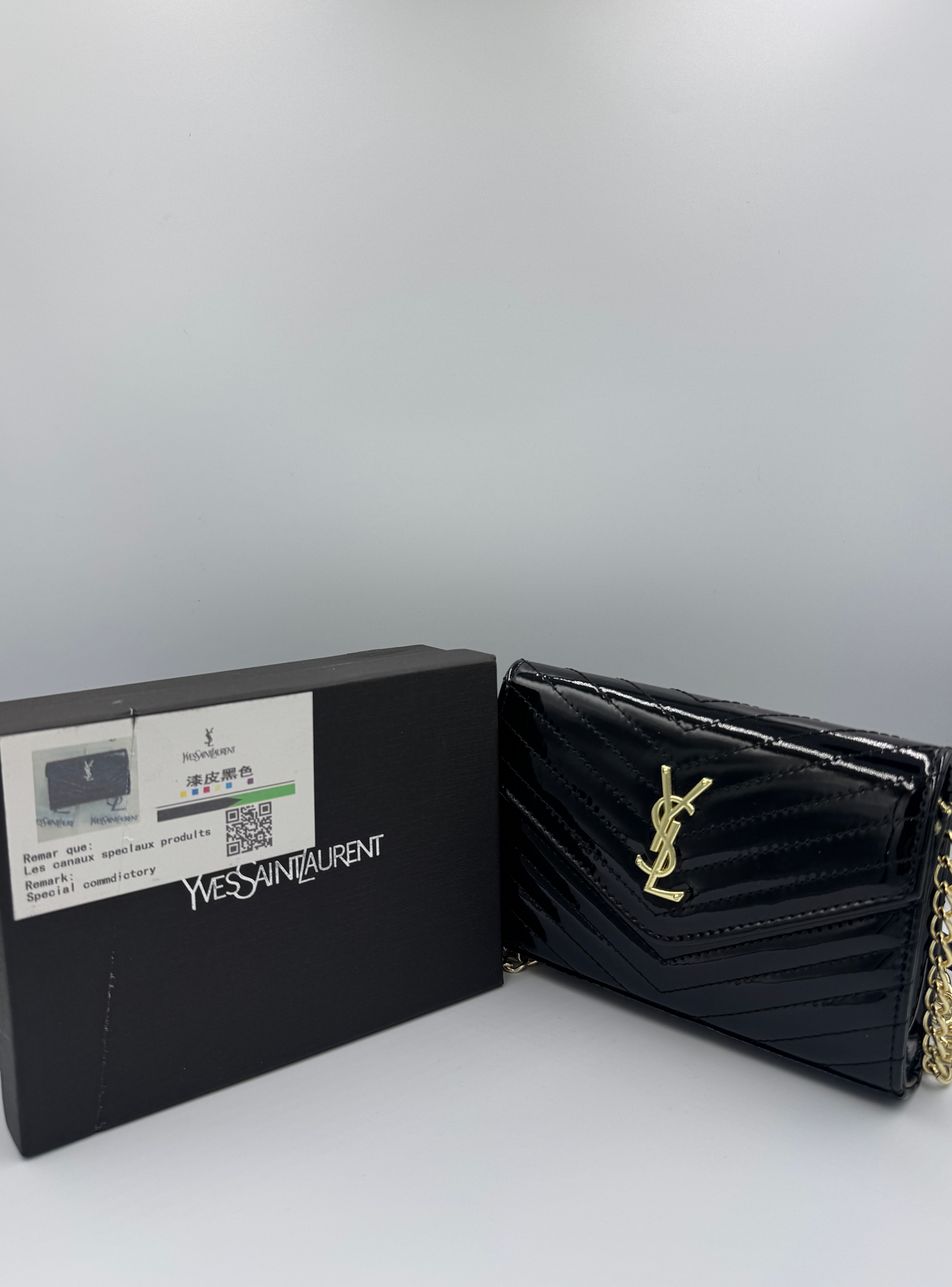 Saint Laurent Cassandre Flap Envelope Black
