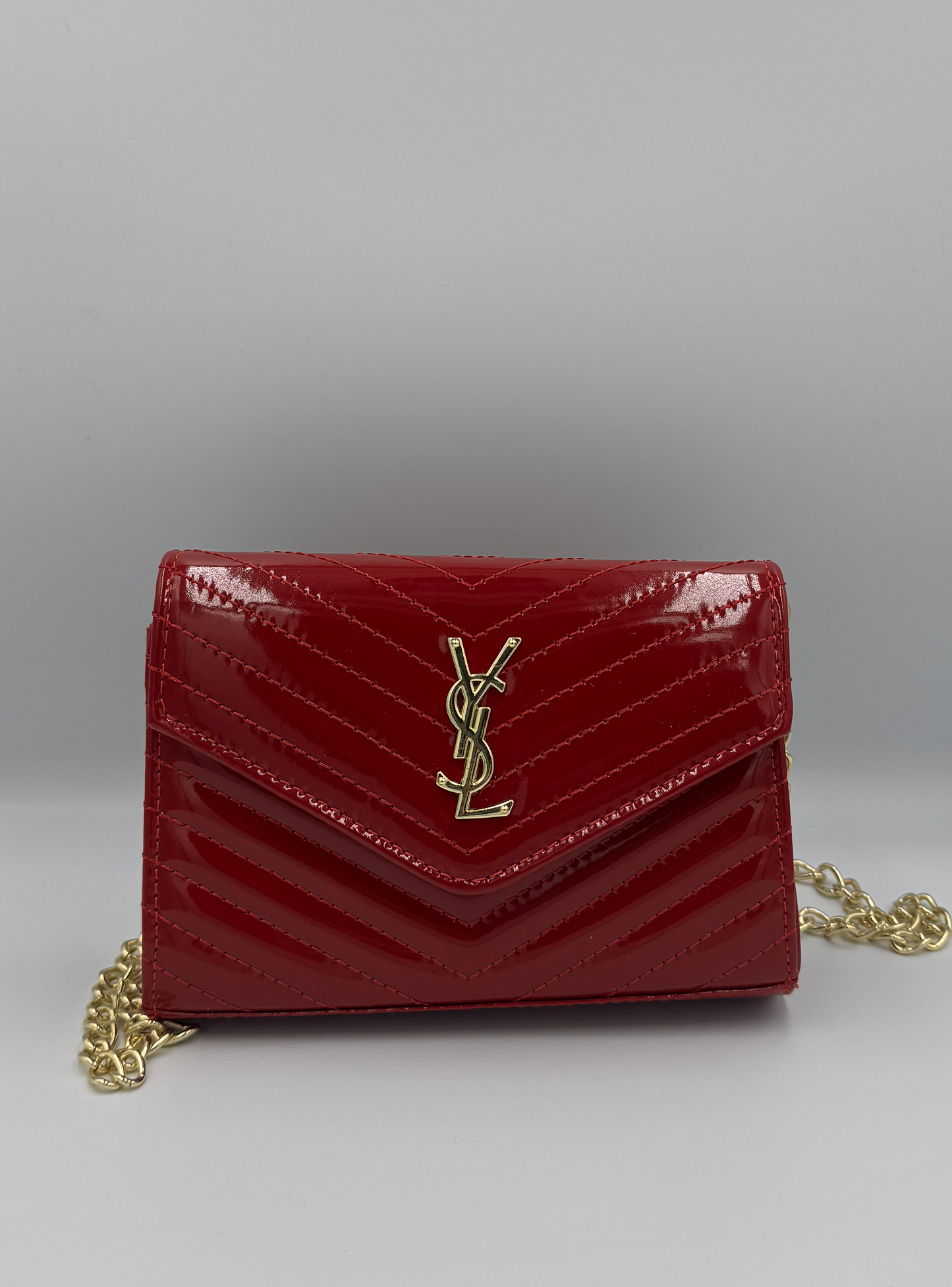 Saint Laurent Cassandre Flap Envelope Red