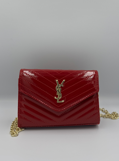 Saint Laurent Cassandre Flap Envelope Red