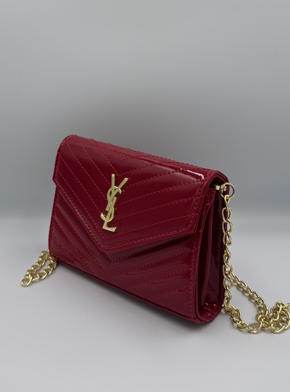 Saint Laurent Cassandre Flap Envelope Red