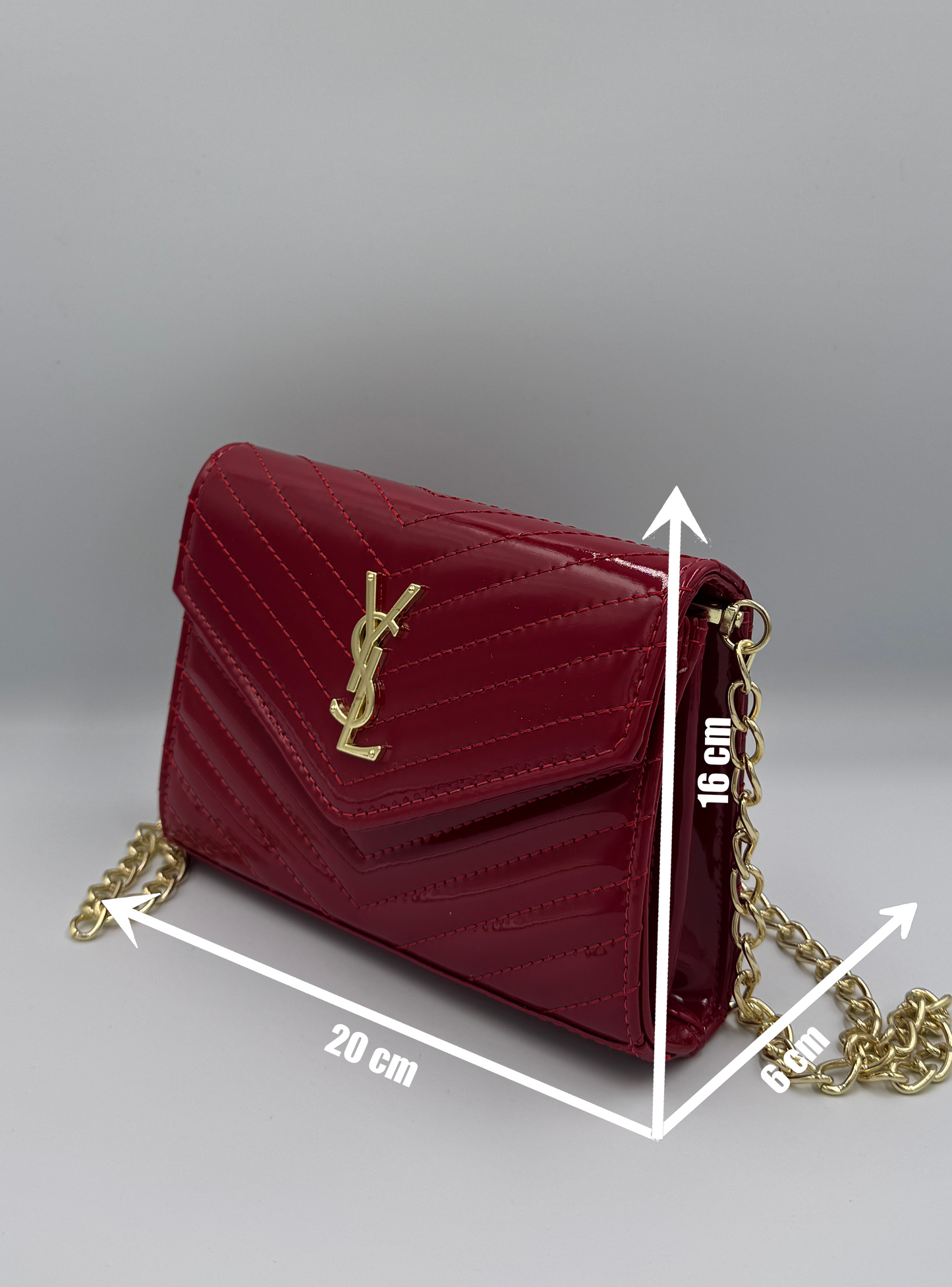Saint Laurent Cassandre Flap Envelope Red